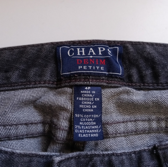 Chaps Faded Black Petite Jeans Size 4P - Picture 4 of 6